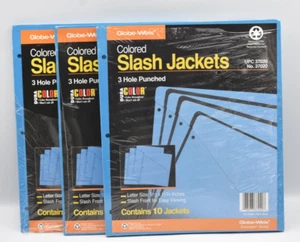 Globe-Weis Accordion Dura Colored Slash 3 Hole Punched File Jackets x 29 NEW - Picture 1 of 4