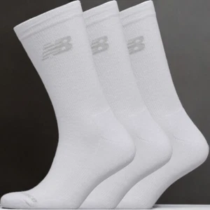 New Balance Three Pack Cushioned Crew Sports Socks White - Picture 1 of 5