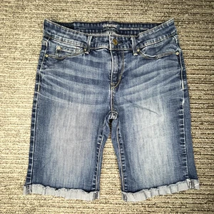 Levis Size 6 - W28 Girls Youth Shorts Mid Rise Modern Skinny Denim Blue - Picture 1 of 10