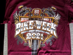 Daytona Harley Bike Week 2021, 80ª camiseta anual doble cara, talla mediana - Imagen 1 de 7
