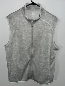 Chaleco Southern Tide Cremallera Completa Forrado de Vellón Gris Brezo Para Hombres L - Imagen 1 de 9