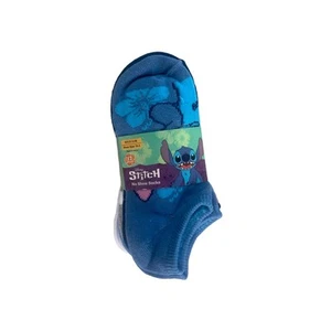 Disney's Stitch Breathable Comfortable Girl's 12 Pair Set No Show Socks - Picture 1 of 3