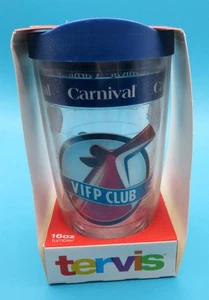 New TERVIS Carnival Cruise VIFP Club TUMBLER Cup + LID 16 Oz Ship CCL Member - Picture 1 of 5