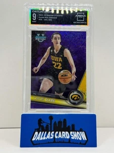 2023-24 Bowman U Chrome Purple Mini Diamond #34 Caitlin Clark /399 Arena Club 9 - Bild 1 von 2