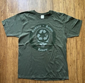 Vintage Grateful Dead T-Shirt Y2K Grafik Gr. Large grün Totenkopf - Bild 1 von 3