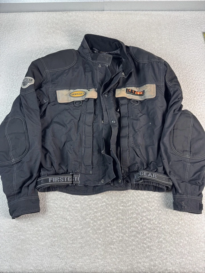 Firstgear Kenya Motorcycle Jacket Mens XL Black Waterproof Padded Touring Gear - Image 1 of 4