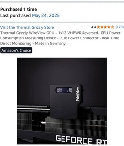 GPU thermique Grizzly Wireview 12VHPWR inversé - Mesure de la consommation d'énergie GPU - Photo 1/5