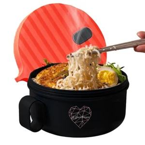 Ramen Bowl, 40 oz Microwaveable Noodle Cooker for Ramen, Pho, Soup, and Pasta... - Picture 1 of 9