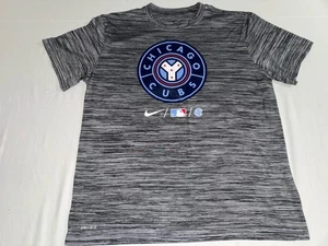 Nike Chicago Cubs Dri Fit Nike T-Shirt Grau Streifen Herren Gr. XL Neu ohne Etikett! - Bild 1 von 5