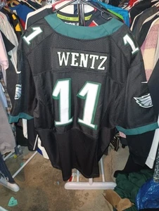 Neu! Nike Philadelphia Eagles Herren Größe (60) Carson Wentz Game Trikot schwarz - Bild 1 von 10