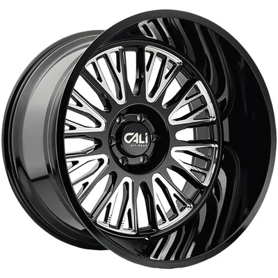 Cali Off-Road 9116 Vertex 26x14 6x5.5" -76mm Black/Milled Wheel Rim 26" Inch - Image 1 of 4