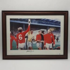 Framed Signed Large Poster of Gordon Banks: Authentic Autograph- England 1966 - Picture 1 of 12