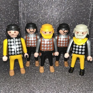 5 Stück Playmobil Figur Mann Ritter braun/schwarze Kleidung 3123 3888 5787 G621 - Bild 1 von 5