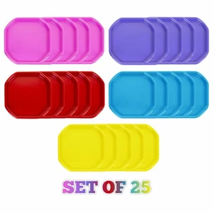 [Set of 25] Small Mixing Tray 70cm x 70cm Plastic Tuff Play Trays Compost Cement - Picture 1 of 17