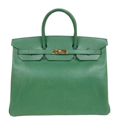 Bolso de Mano HERMES Birkin 40 Vert Cèdre Cuero Togo Herrajes Dorados #OK530 Foto 1 de 4