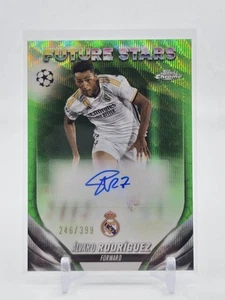 2023-24 Topps Chrome ALVARO RODRIGUEZ 246/399 Auto Neon Green Wave Future Stars - Picture 1 of 2