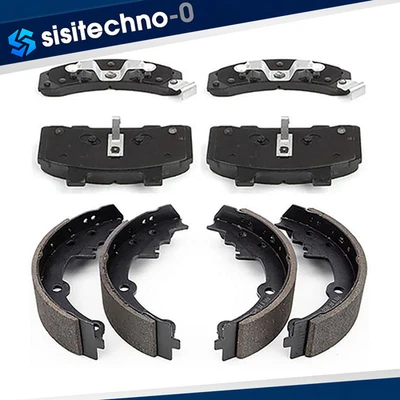 Front & Rear Ceramic Brake Pads And Drum Shoes Fits 1983-1992 Buick Century - Image 1 of 2