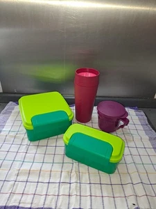 Tupperware Brotzeitset, Traveller Thermobecher, Brotdosen, Neu - Bild 1 von 4