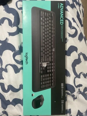 NEW SEALED Logitech Advanced Combo Wireless Keyboard and Mouse 920-008701 - Image 1 of 3