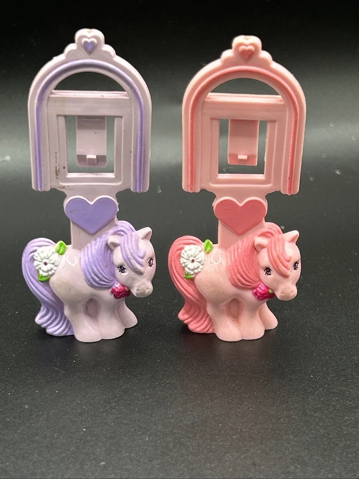 RARE! My Little Pony Bookmark Clips Set of 4 1984 McDonalds Happy Meal Regional  - Image 1 of 3