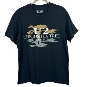 U2 Concert T Shirt Large Black Joshua Tree 2017 Tour Rock Edun African Cotton - Picture 1 of 9