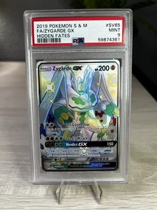 2019 Pokemon Sun & Moon Hidden Fates Zygarde GX SV65 PSA 9 Mint - Picture 1 of 2