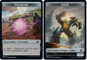 Golem 006 Powerstone 007 TOKEN FOIL MTG The Brothers' War BRO - Picture 1 of 1