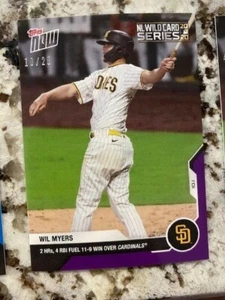 2020 TOPPS NOW NL WILD CARD PURPLE PARALLEL CARD 10/25 PADRES WIL MYERS #354 - Picture 1 of 1