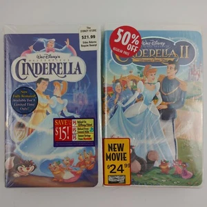 Lot of 2 Disney CINDERELLA Masterpiece Collection & CINDERELLA II Home Video VHS - Bild 1 von 2