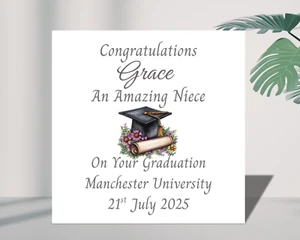 Personalised Graduation Card Daughter Graduation Granddaughter Graduation Card - Picture 1 of 6