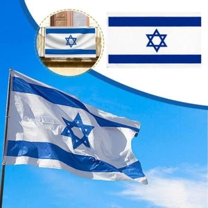 1/2pcs Israel 3x5ft Flag of Israel Israeli Flag 3x5 Flag House 100% Q9N1 - Picture 1 of 14