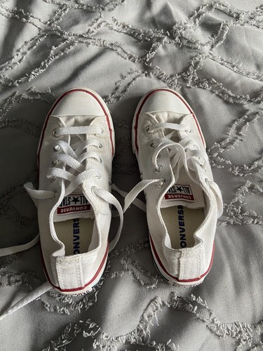 converse piatte bianche per bambini ragazze taglia UK 1