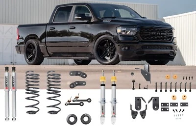 Ram 1500 2019-2024 Delantero 1"-3" Trasero 4"-5" Drop Belltech Kit de Baje con Amortiguadores SP Foto 1 de 4