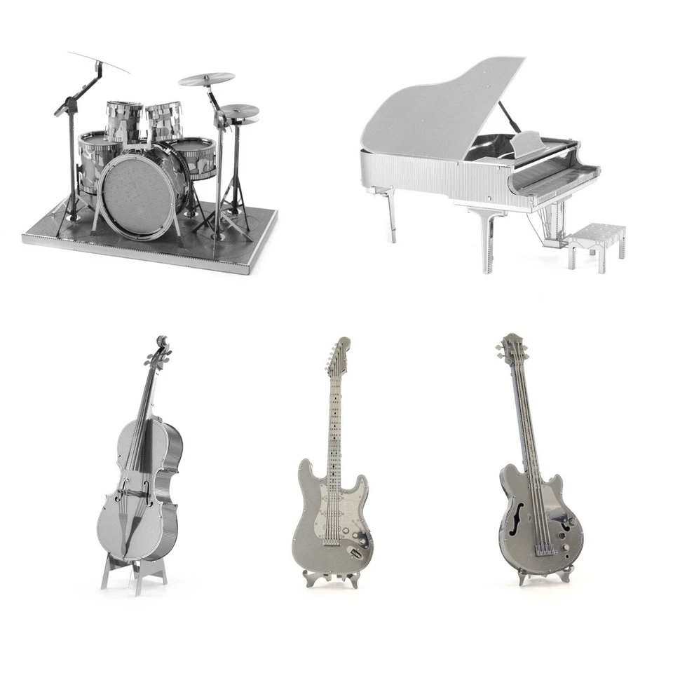 MARKENLOS 3D Metall Puzzle, Musikinstrumente, Konstruktionsspielzeug Bausatz Beschäftigung