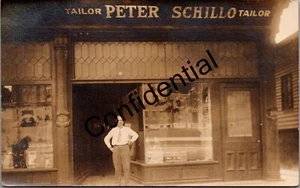 Real Photo Tailors Shop Storefront N. Salina Drive Syracuse NY RPPC R280 - Picture 1 of 4