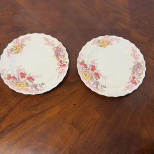 2 Bread and Butter Plates Vintage Spode FAIRY DELL Copeland England Floral Core - Picture 1 of 8