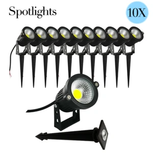 10X 12V LED Spotlights Low Voltage Garden Walkway Yard Landscape Warm/Cool White - Picture 1 of 12