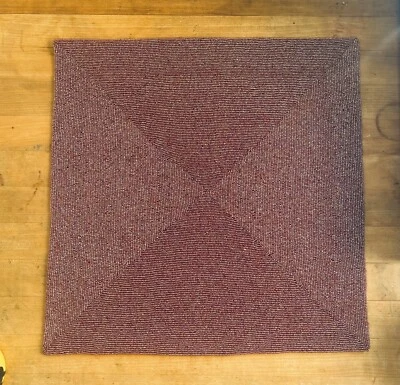 "Mantel individual cuadrado de vidrio con cuentas de 16"" color rojo borgoña bonito peso pesado" Foto 1 de 4