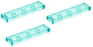LEGO 3 Nuevos Azulejos Azul Trans-Luz 1 x 4 Tachuelas Planas Parte Lisa 2431 TR01 - Imagen 1 de 1