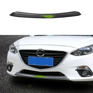 For Mazda 3 Axela 2014-2016 Carbon Look Front Lower Bumper Grille Strip Guard - Picture 1 of 4