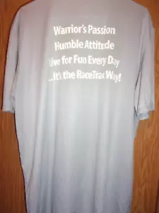 MICHAEL J FOX FOUNDATION n RACETRAK GAS STATION beige poly XL t shirt - Picture 1 of 2