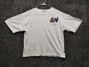 Vintage Acme Clothing Shirt Adult Large Road Runner Coyote White Pocket T - Picture 1 of 8