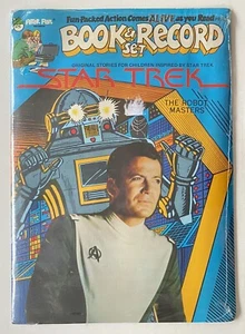 JUEGO DE LIBROS Y DISCOS STAR TREK 1979 THE ROBOT MASTERS PETER PAN RECORDS 7" 45 RPM - Imagen 1 de 2
