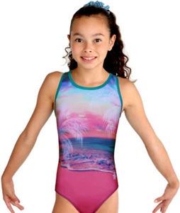 NEW! Pacifica Beach Theme Gymnastics or Dance Leotard by Snowflake Designs - Picture 1 of 5