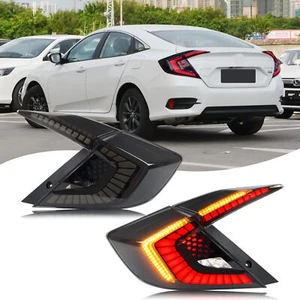 LED Tail Lights for Honda Civic 2016-2021 10th Gen Sedan Rear Lamps Assembly - Foto 1 di 6