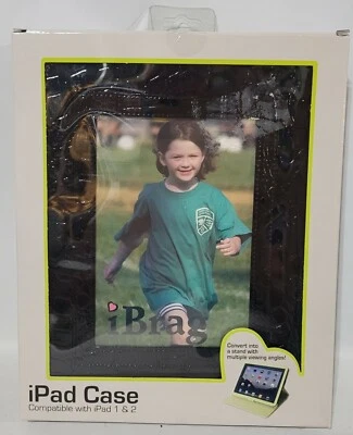iBrag iPad Case Compatible with iPad 1 & 2~ Convert into a Stand - Black 10"x8" - Image 1 of 3