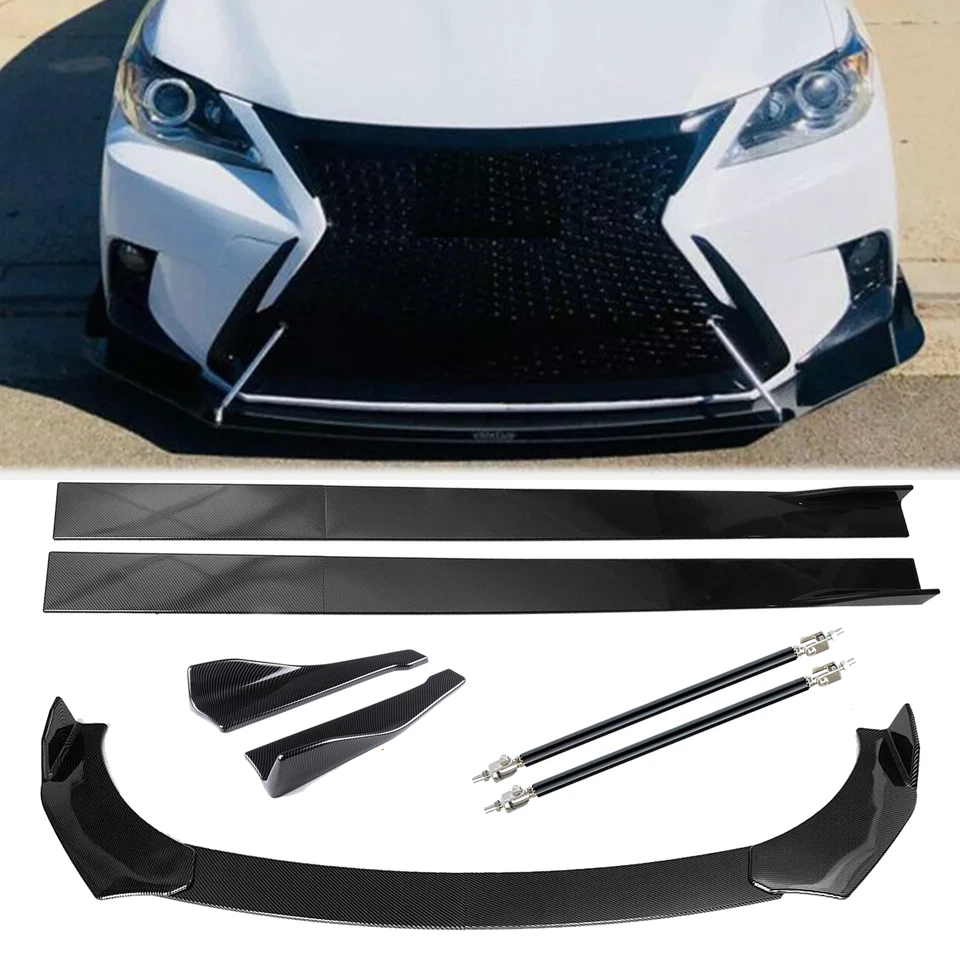 For LEXUS CT200H 2014-17 Front Lip Chin Bumper Bod Kits Side Skirt Carbon Fiber Foto 1 de 4