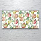 Wall Picture Glass Print Art Apples & Pear Soft Natural Pattern Fruits 120X60