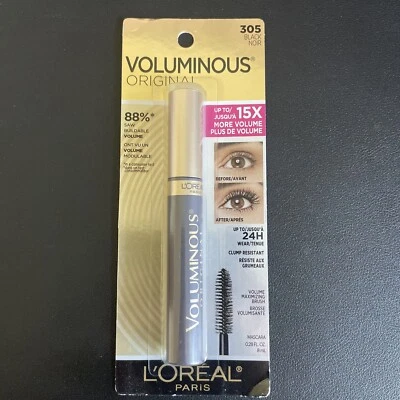 L'Oreal Paris Voluminous Original Mascara #305 Black Noir 0.28 fl oz New - Image 1 of 2