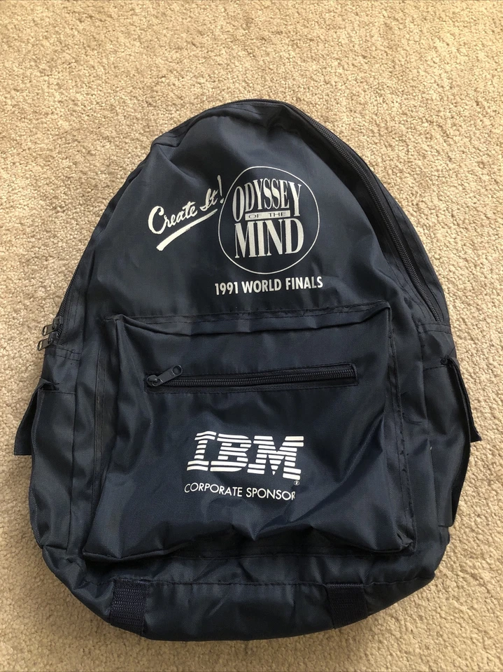 Vintage IBM Backpack Odyssey of the Mind 1991 World Finals Blue - Image 1 of 4